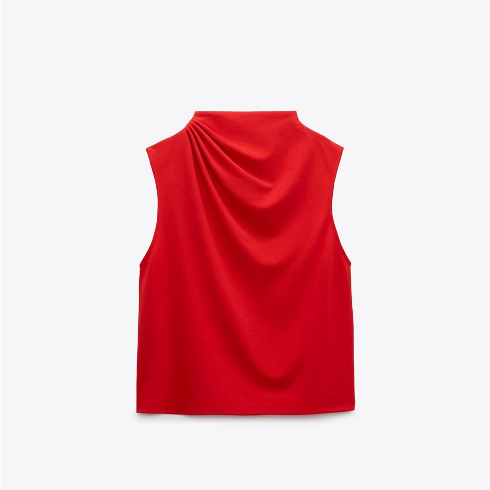Zara Pliegues Top